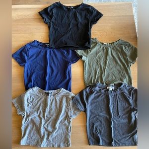 Fashion nova crop top t-shirts. Size S. Set of five.